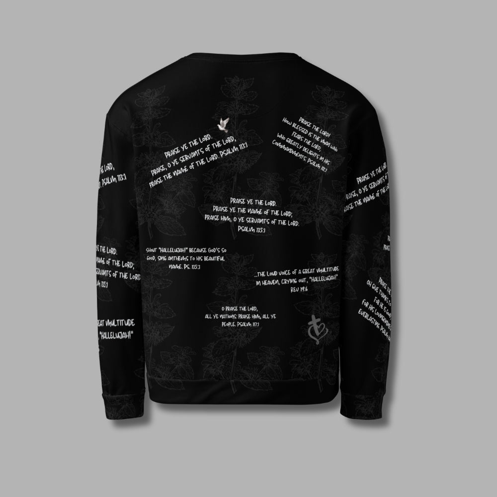 Hallelujah Sweatshirt – Christian Praise Apparel for Men & Women | Bible Verse Design (Blacks)