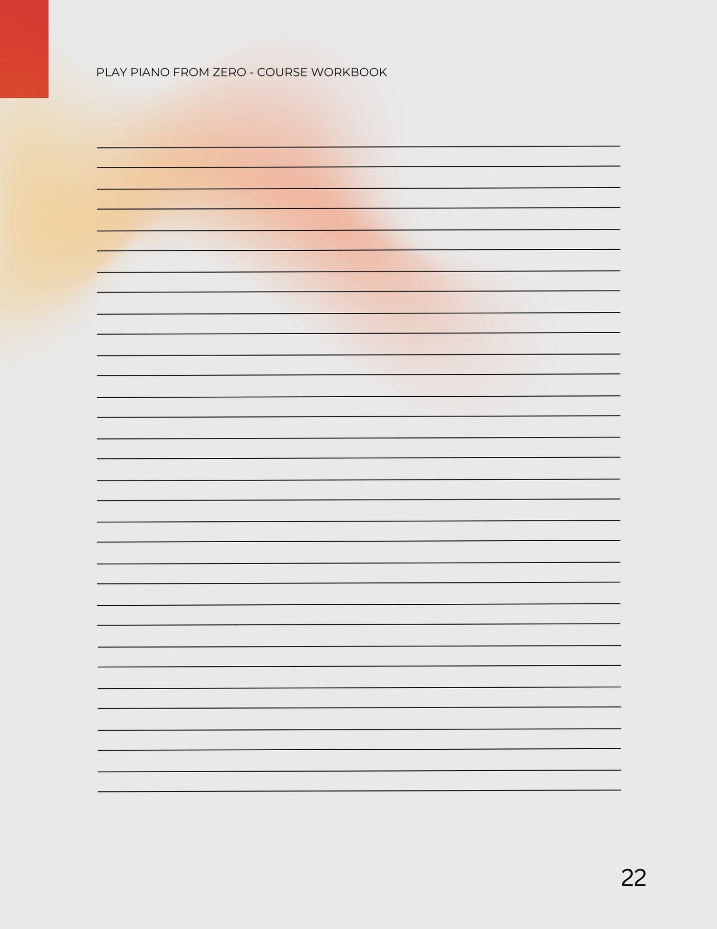 🎹 Play Piano From Zero — Physical Workbook