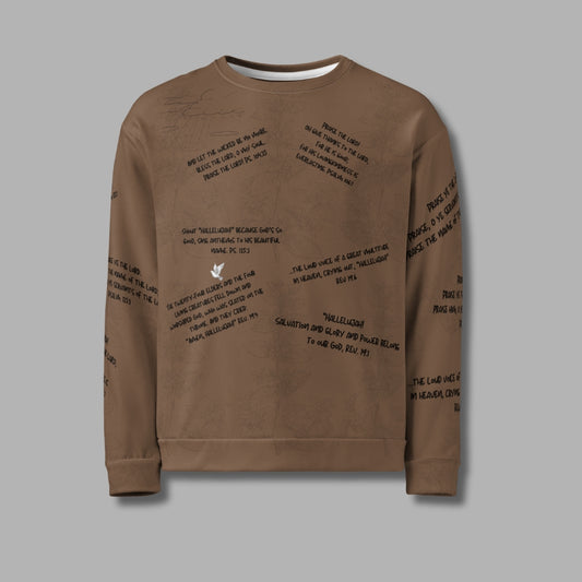 Hallelujah Sweatshirt – Christian Praise Apparel for Men & Women | Bible Verse Design (Mocha)