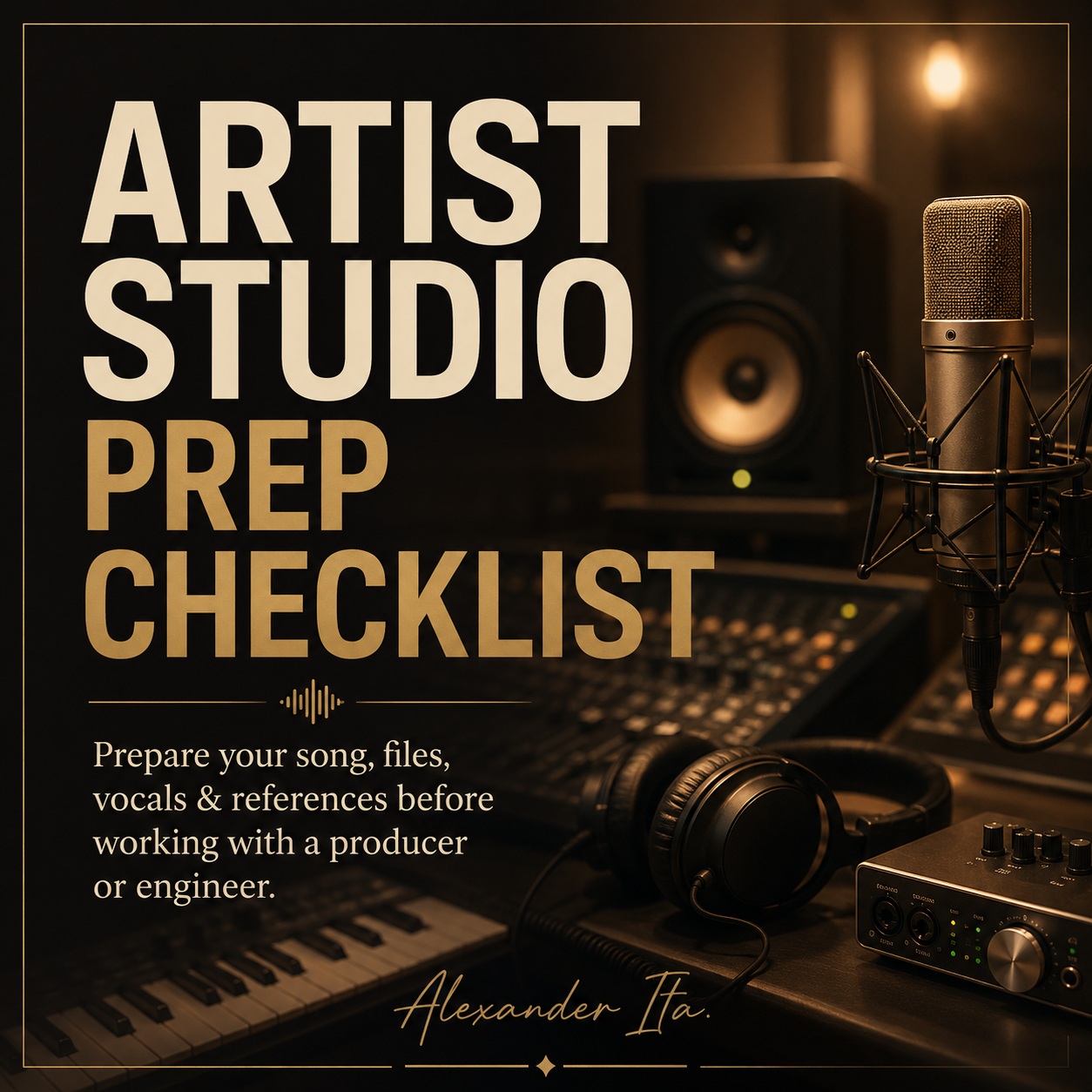Artist Studio Prep Checklist